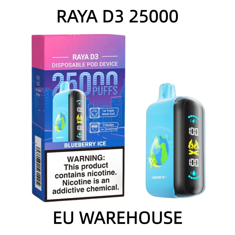 Disposable Vape E Hookah Charger Raya D3 25K Puffs High Quality Puff Plus Original ODM Distributor Atomizer Device