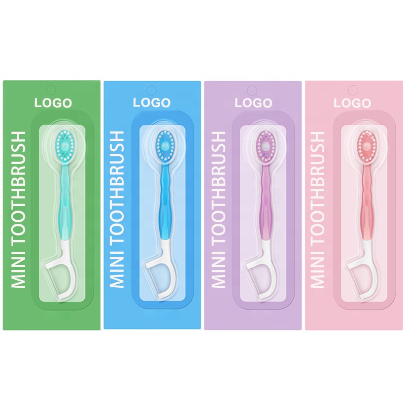 5 In 1 Disposable Mini Travel On The Go Toothbrushes With Toothpaste Tongue Scrapers Floss Pick For Hotel Or Travel