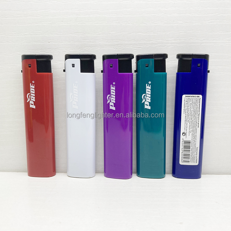 Premium Electronic Solid Transparent Slim Cigarette Plastic Lighter