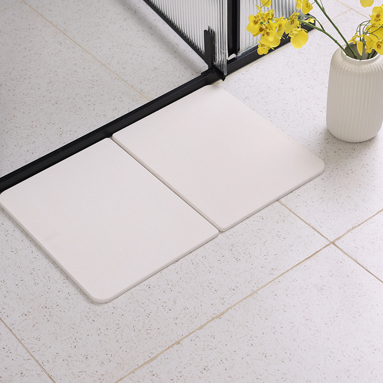 Hot Selling Foldable Anti-Slip Bath Mat Super Absorbent Quick Drying Diatomaceous Earth Kitchen Bathroom Mat For Toilet Use