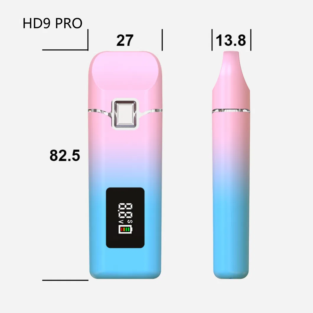 Fast Shipping 2ml Smart Display Screen Empty Postless Carts Disposable Pen Device with Preheat