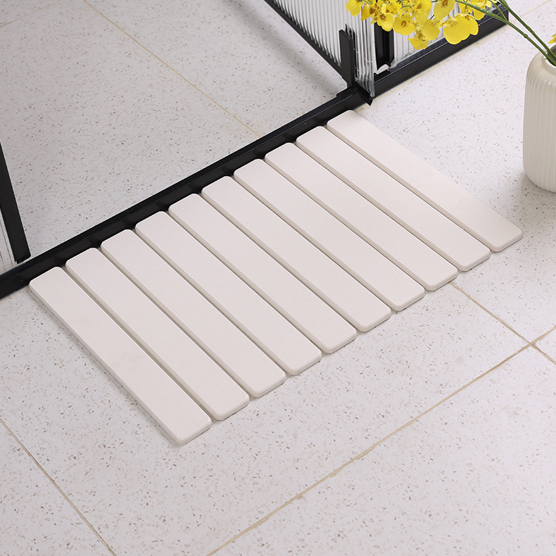 Hot Selling Foldable Anti-Slip Bath Mat Super Absorbent Quick Drying Diatomaceous Earth Kitchen Bathroom Mat For Toilet Use