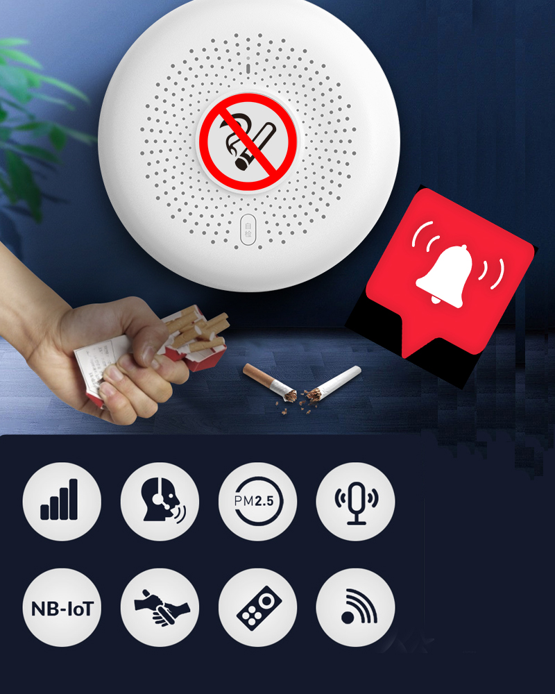 Smart Home Security System Pm2.5 Vaping Detectors Vapes Cigarette Smoking Detector for School
