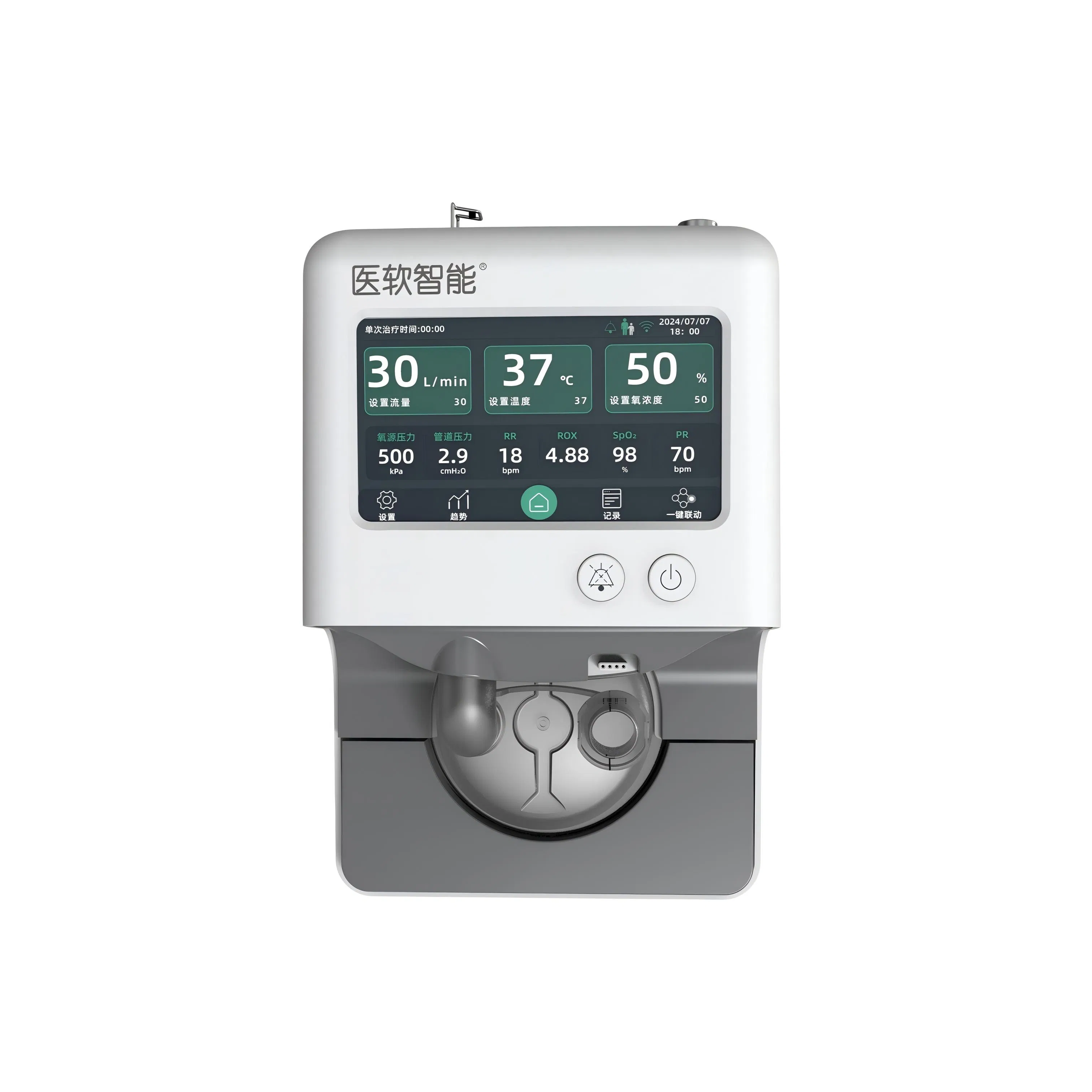 HFT265 Respiratory Care High Flow Oxygen Therapy Device for Clinical Use