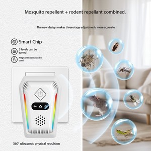 Ultrasonic Indoor Mouse &amp; Rodent Repellent Plug-In ABS Solid Eco-Friendly Pest Control for Mice Ants &amp; Roaches