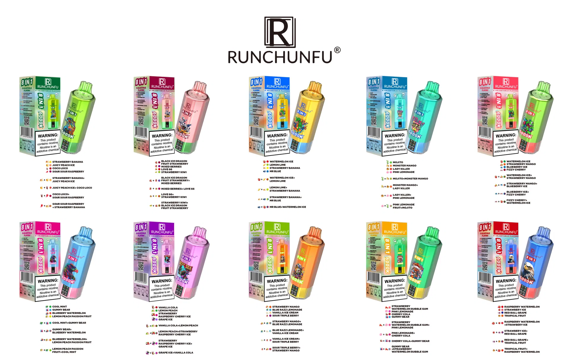 6000K Puffs Wholesale Disposable Electronic Cigarette Puff 15K 25K Dual Pod Dual Mesh Coil Device Vapers Puff