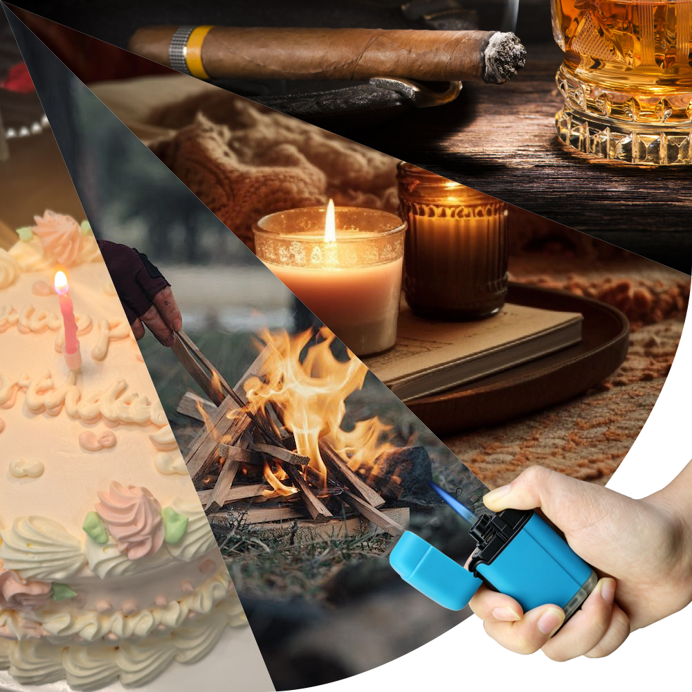 Wholesale Novelty Custom Logo Electronic Candle Smoking Cigarette Lighters