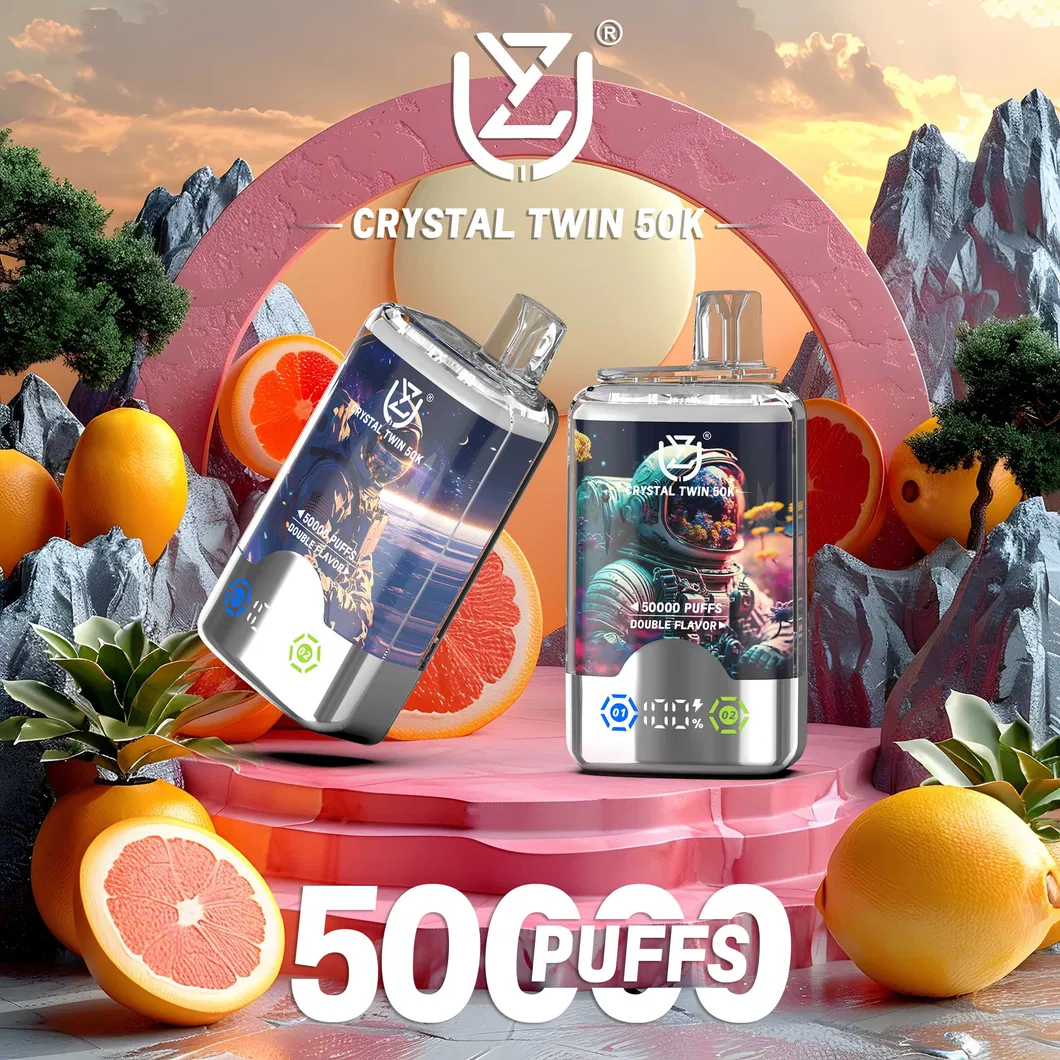 Updated Design Top Tier Uzy Crystal Twin 50000 Puffs Great Value Electronic Cigarette Device