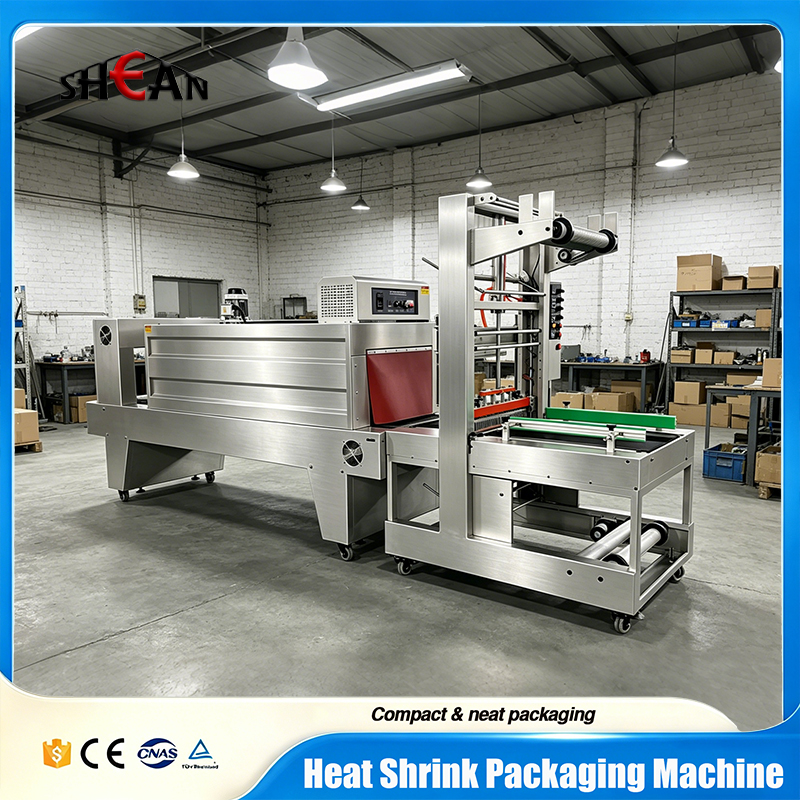Fully Automatic Sleeve Wrapper Jet Heat Shrink Machine For Noodle Disposable Plate Gift Box Juice Bottle Packaging Equipment