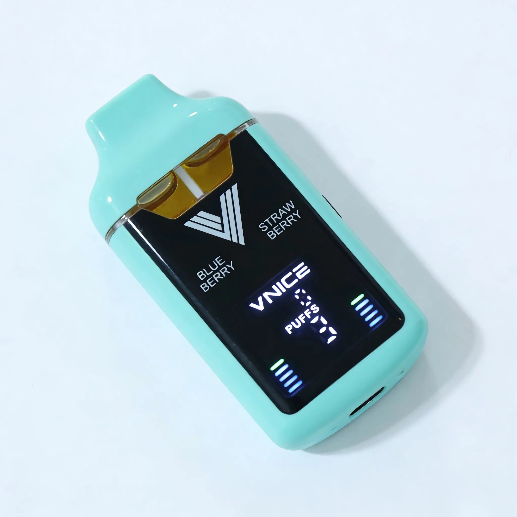 Dual Tank 3 Flavor Thick Oil Live Resin Rosin Distillate Vaporizer 1ml 2ml Postless OEM OEM LED Display Screen Empty Disposable Vape Device