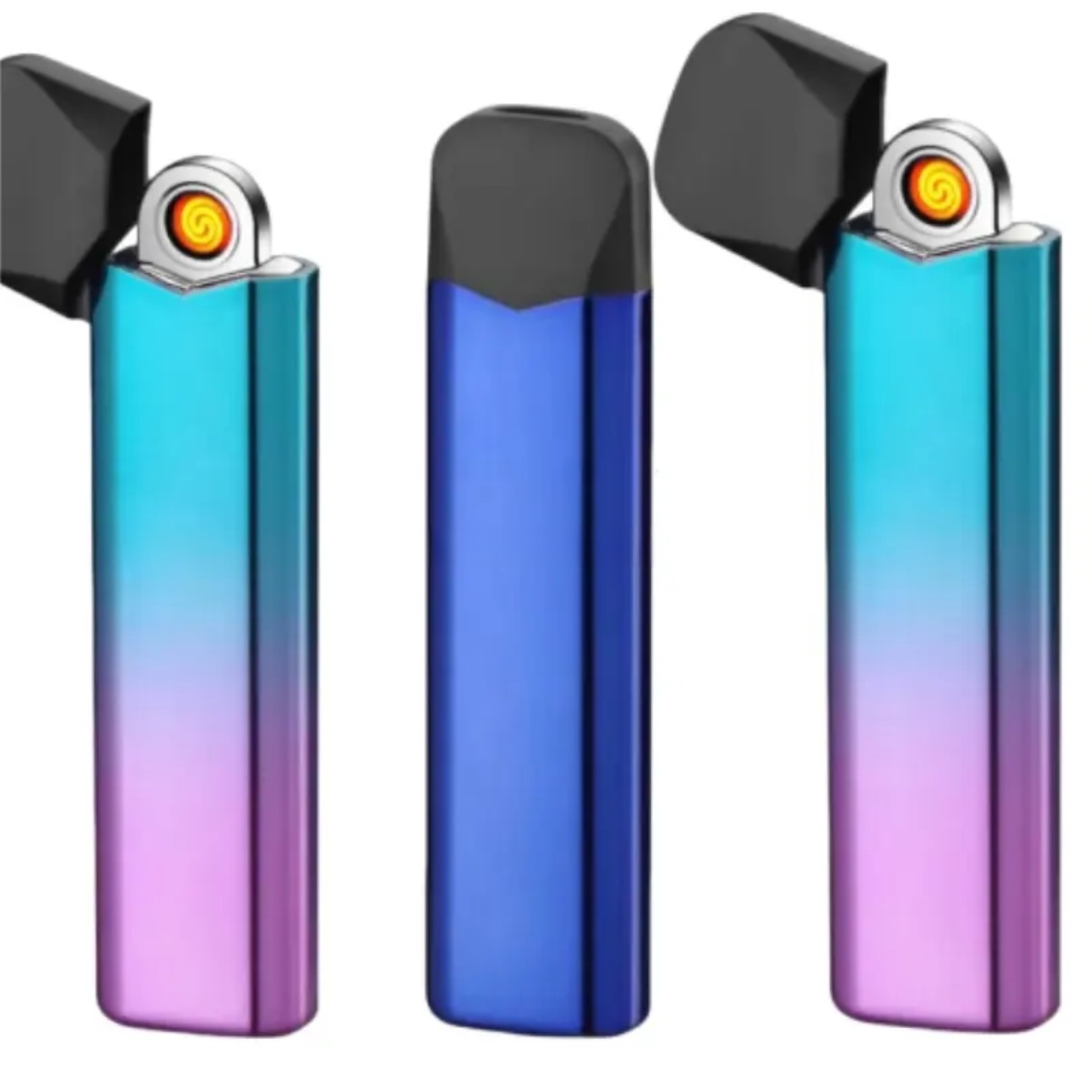 EU Stock Rechargeable Electronic Lighter Wholesale Sale Multi-color Smoking Cloud Storage