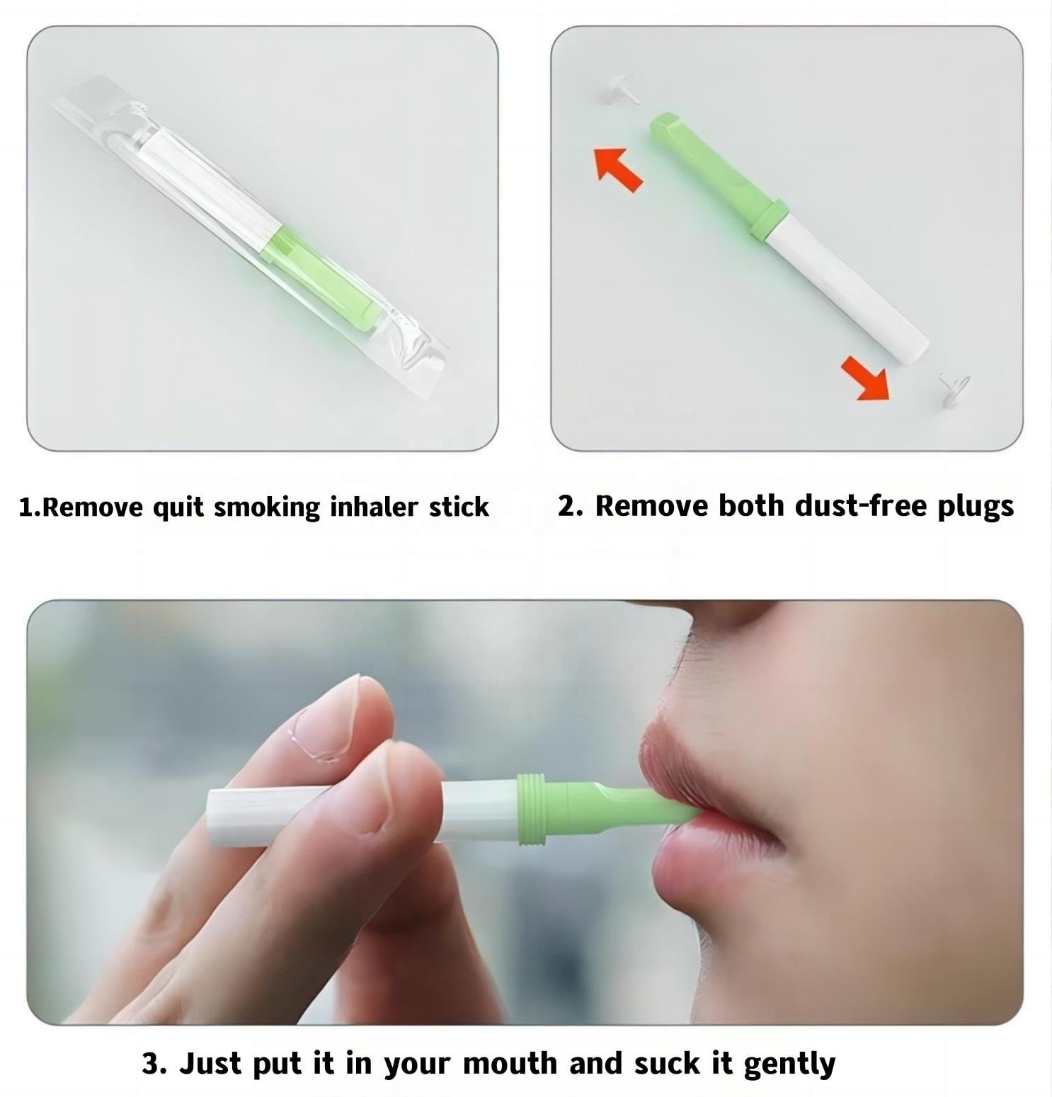 Custom Flavored Air Disposable Aromatic Aroma Airless Smokeless Suction Air Inhaler Smoking Cessation Stick