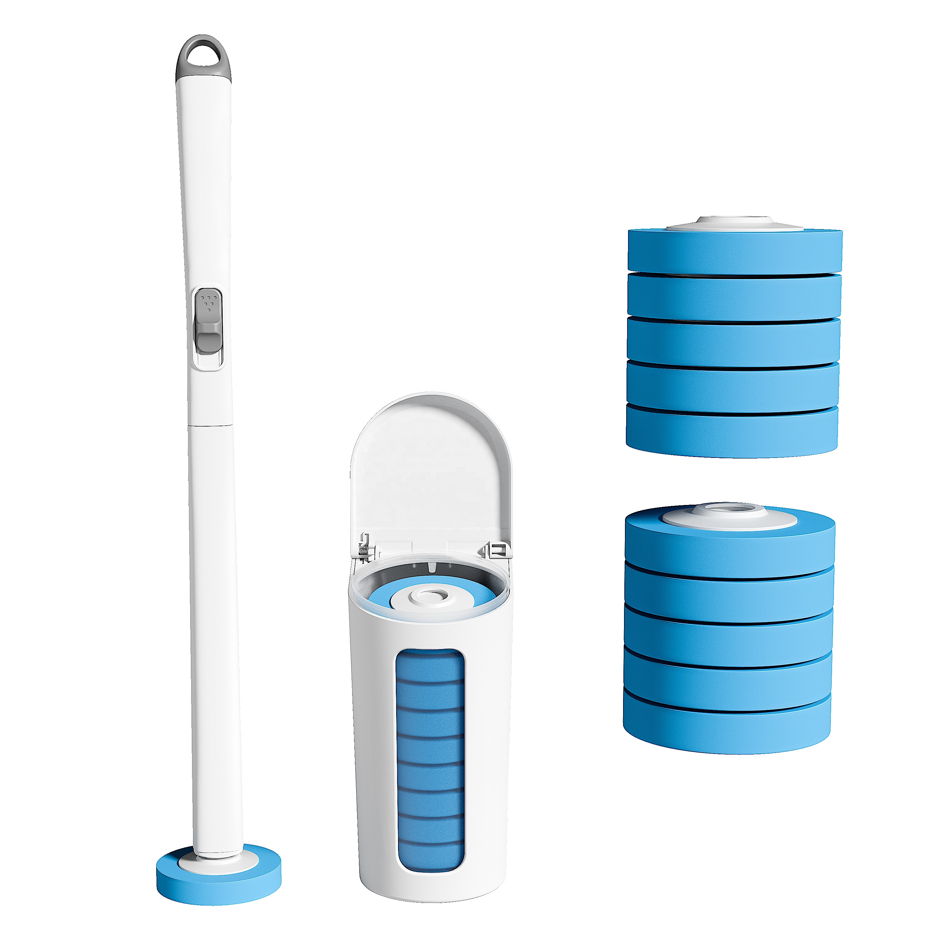 Eco-Friendly Disposable Toilet Brush Cleaner with Long Handle Eco-Friendly Cleaning Products Made From PP