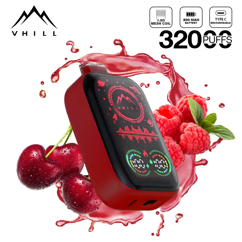 100% Authentic Wholesale I Vape Vhill 32000 Puffs Dual Mesh Coil Double Color Mold Mouthpiece Disposable Vape Pods Atomizer E-Cigarette Vaporizer Device