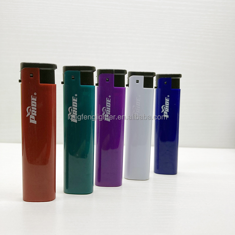 Premium Electronic Solid Transparent Slim Cigarette Plastic Lighter