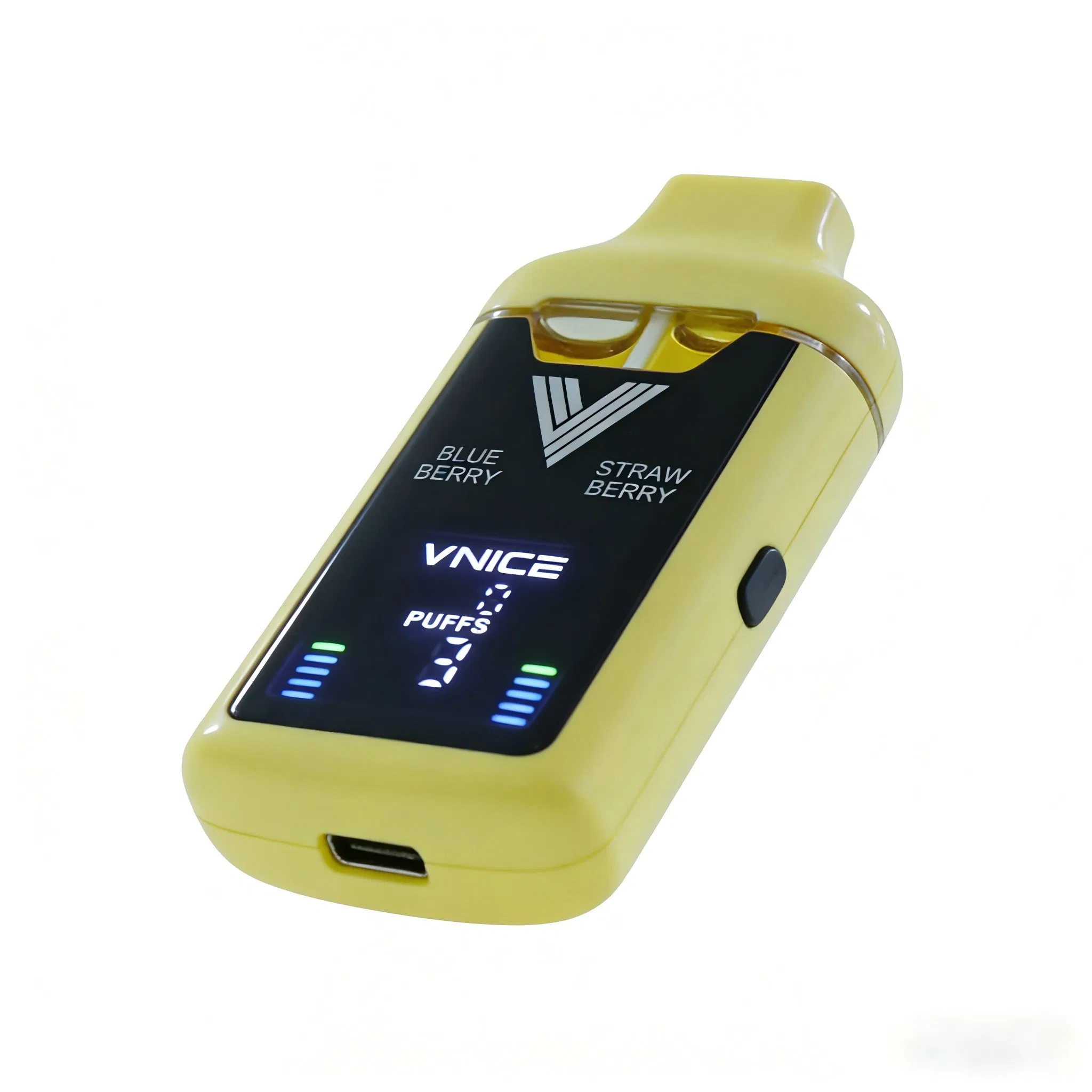 Dual Tank 3 Flavor Thick Oil Live Resin Rosin Distillate Vaporizer 1ml 2ml Postless OEM OEM LED Display Screen Empty Disposable Vape Device