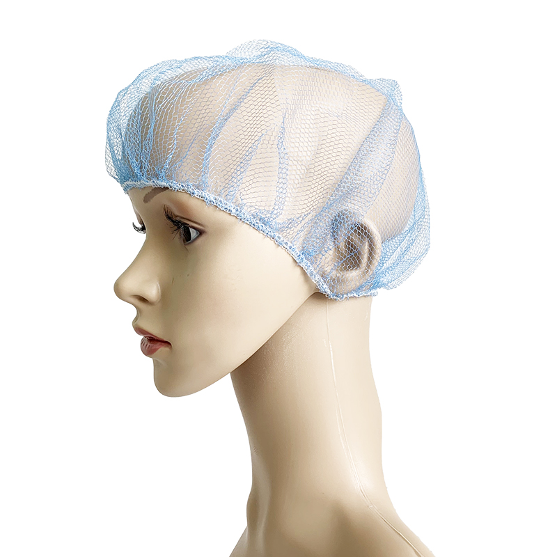 Non-metal Elastic Edge Disposable Snood Cap Nylon Polyester Hairnet Invisible Disposable Mesh Hair Net for Food Industry Use
