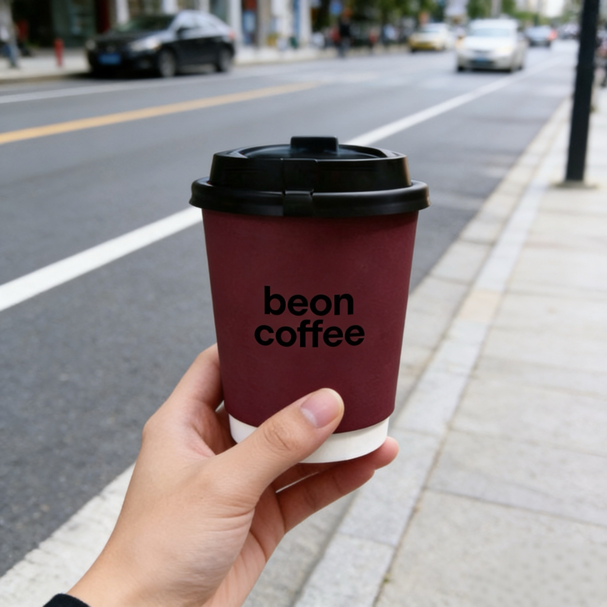 Disposable Custom Logo Double Wall Tea Paper Cups PE Lined Hot Coffee Paper Cups with Lid