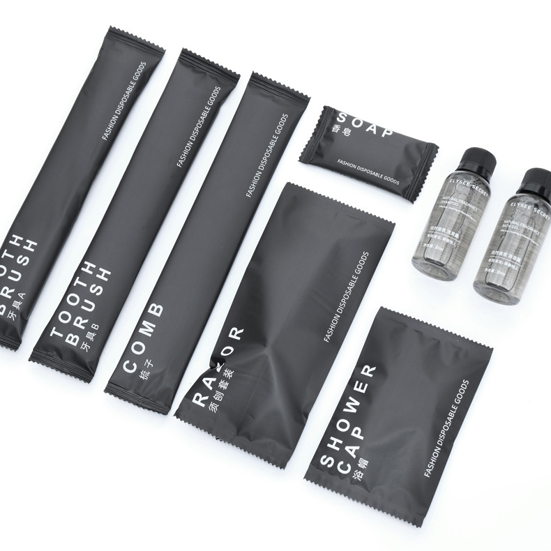 Biodegradable Eco-Friendly Plastic Disposable Bathroom Kit with Basic Cleaning Conditioning &amp; Brightening Benefits for Hotels