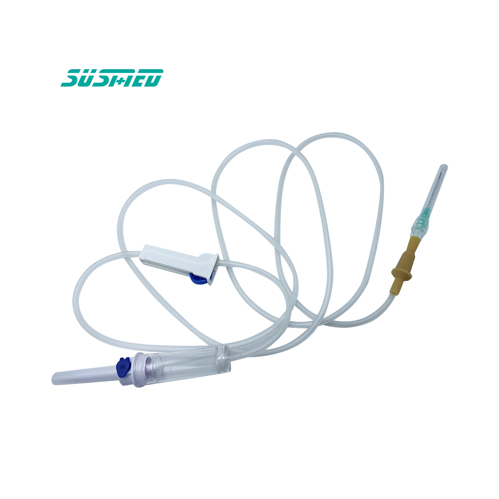 Medical Consumables Disposable Adjustable Precision Flow Control Infusion Set with Flow Regulator for Veterinary Use Non-Toxic
