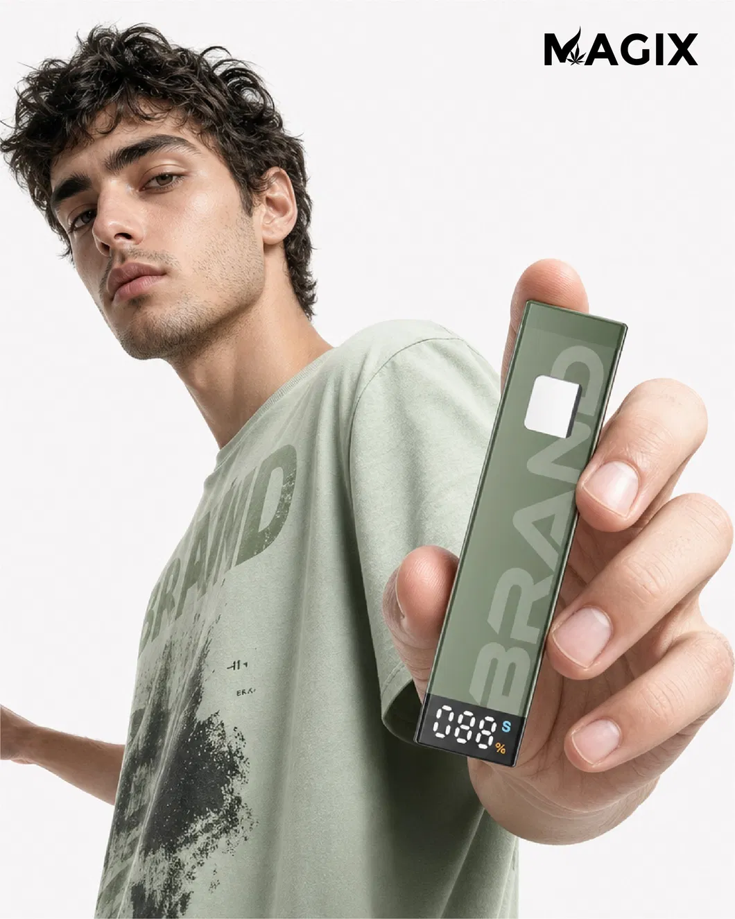 Compact Inhale Activated Vape Device with Oil Window and Type-C Charging Pod System