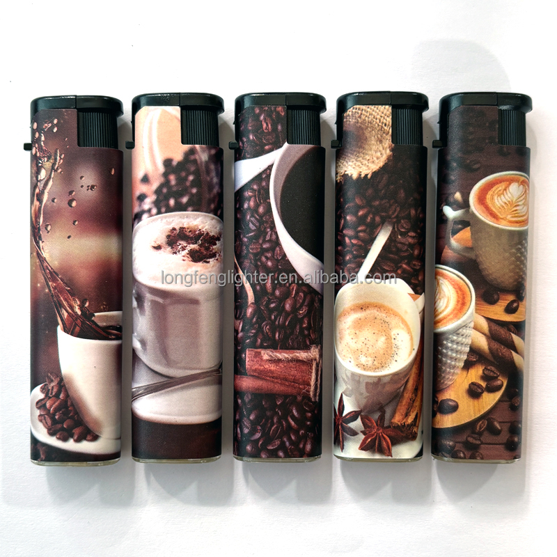 Premium Electronic Solid Transparent Slim Cigarette Plastic Lighter