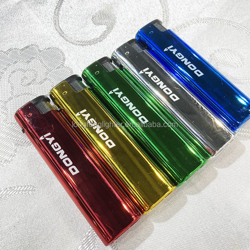 Premium Electronic Solid Transparent Slim Cigarette Plastic Lighter