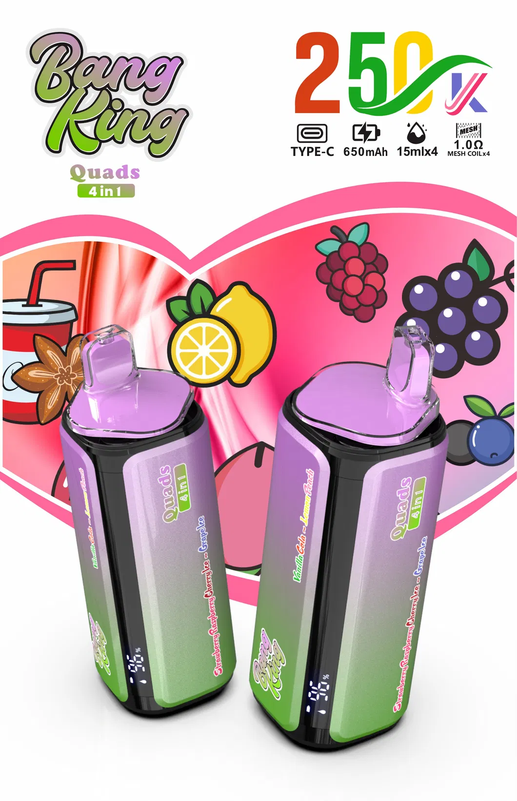 Updated Design Top Tier Uzy Crystal Twin 50000 Puffs Great Value Electronic Cigarette Device