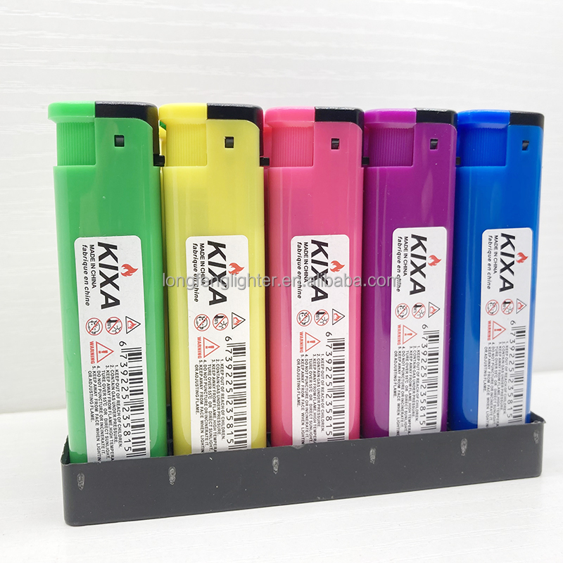 Premium Electronic Solid Transparent Slim Cigarette Plastic Lighter