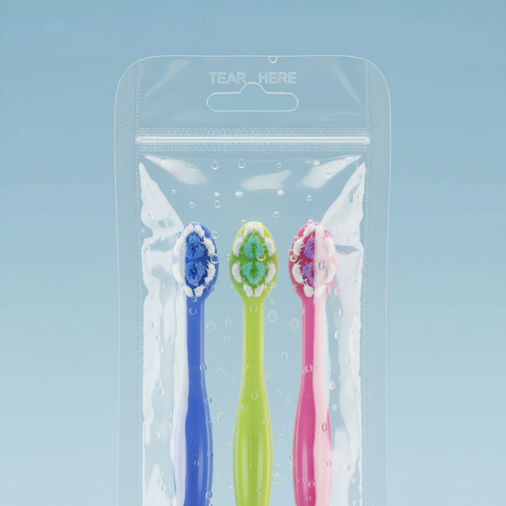 Eco-friendly Lightweight Disposable Toothbrush Soft Bristles Small Head Individually Wrapped Small Packs for Hotel &amp; Travel