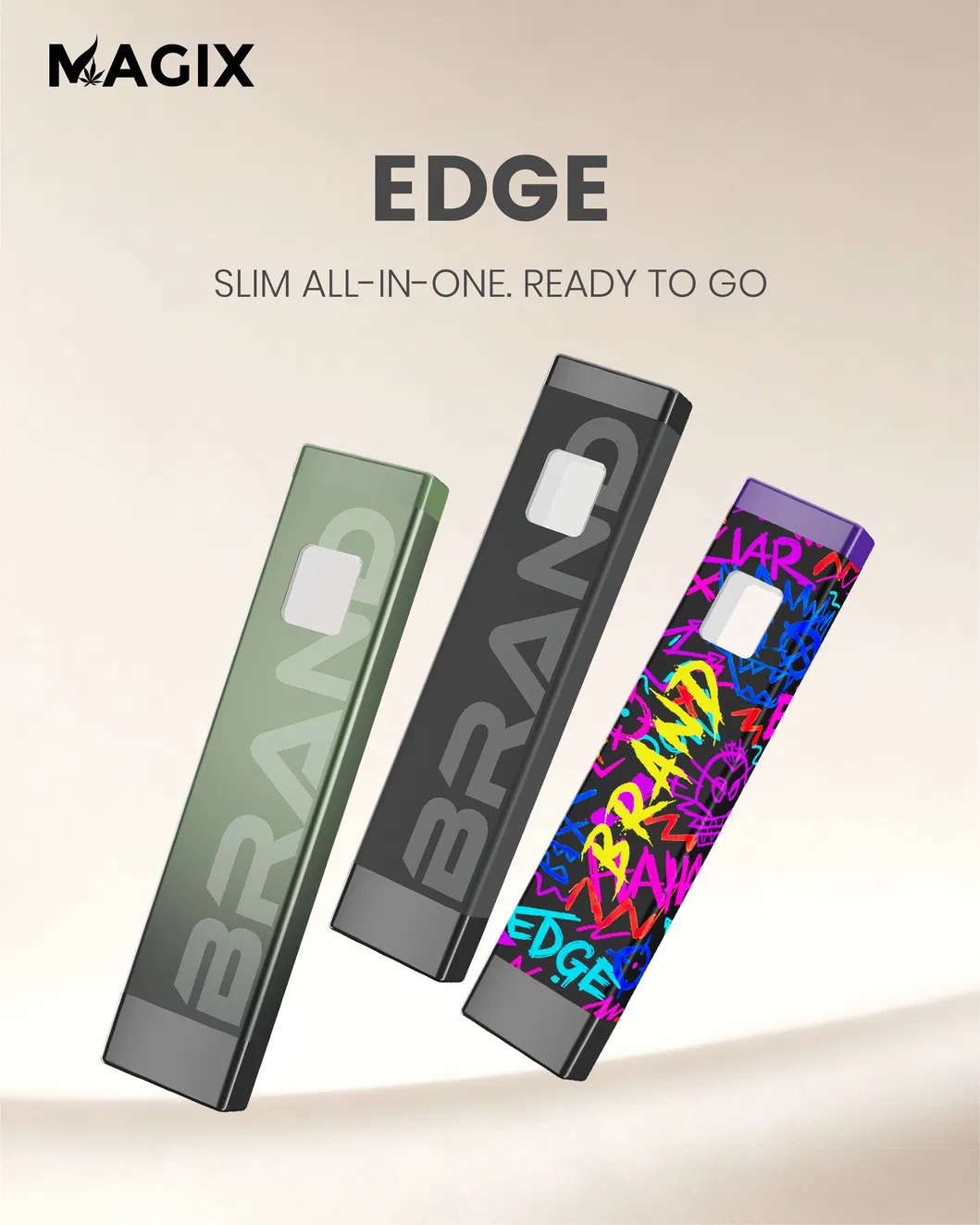 Compact Inhale Activated Vape Device with Oil Window and Type-C Charging Pod System
