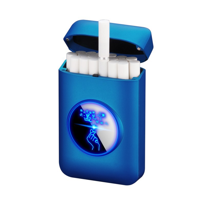 Futeng New Style Electronic Arc Cigarette case Rechargeable USB Cigarette Lighter With Smoking Cigarette Box