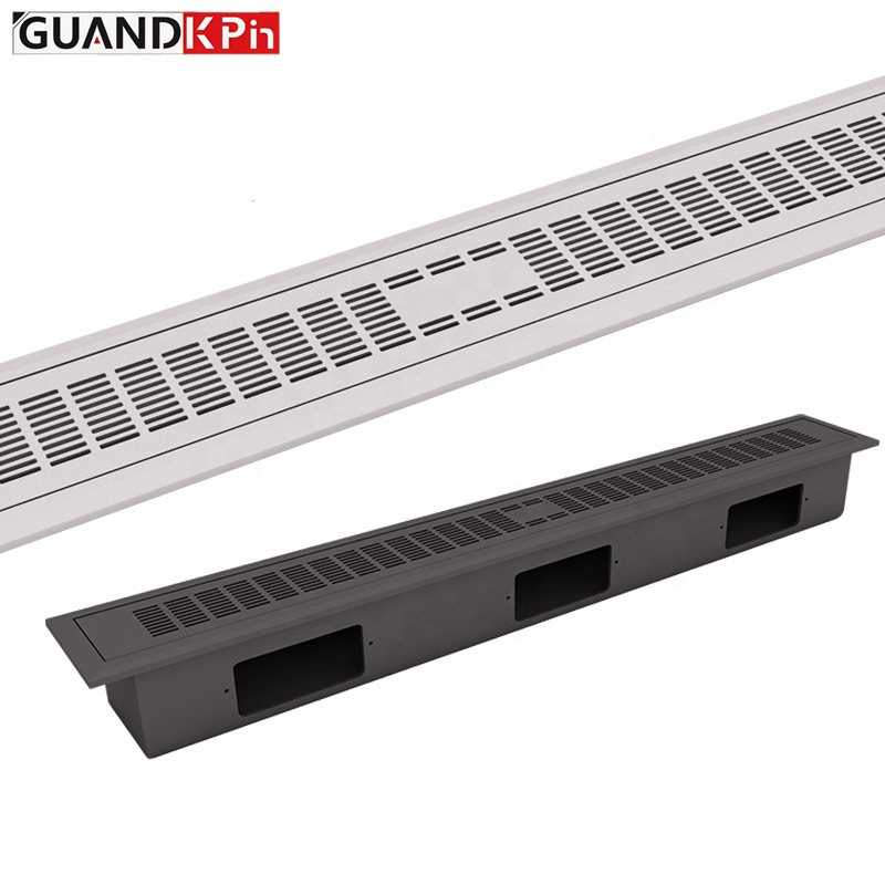 OEM Custom Size/Height Customizable Aluminum Floor Air Outlet Tuyere With Sub-Frame For Underfloor Fresh Air System