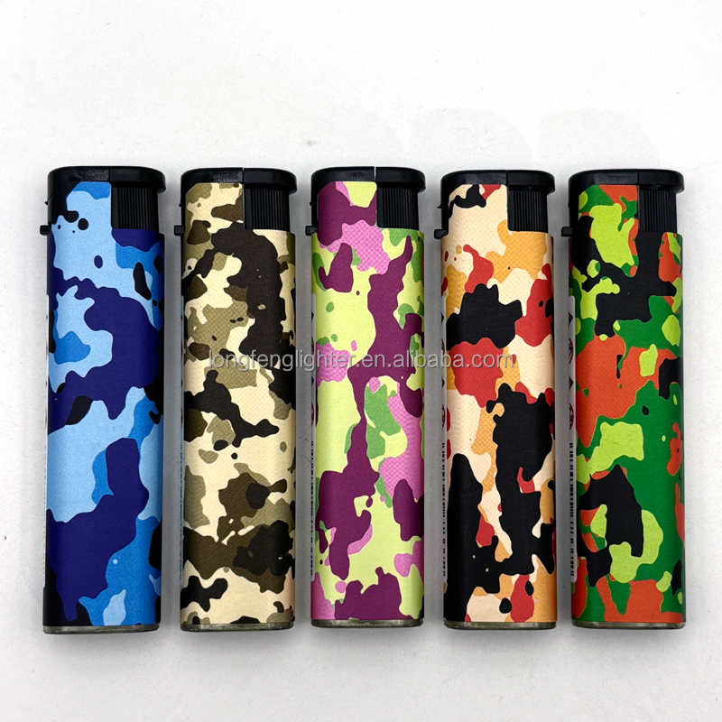 Premium Electronic Solid Transparent Slim Cigarette Plastic Lighter