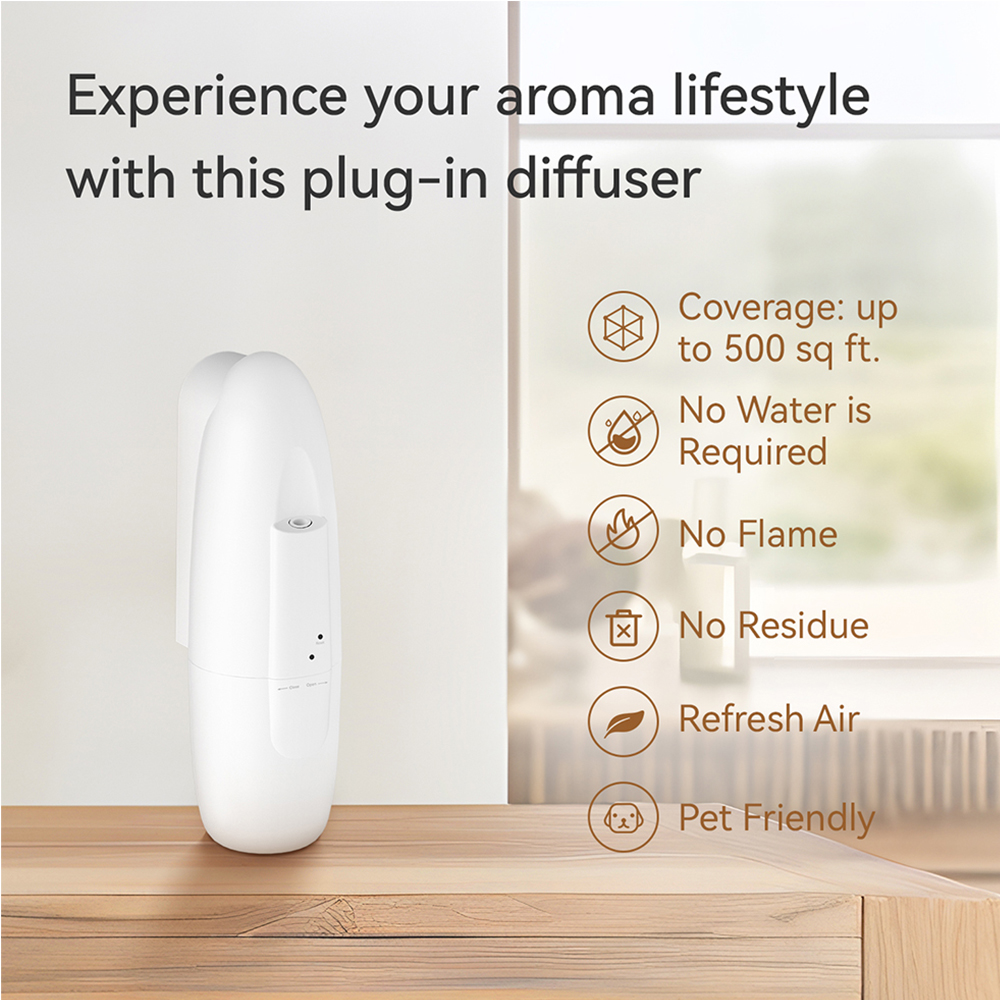 SCENTA APP Control Smart Aroma Diffuser Waterless Bluetooth Wall Plug In Aroma Diffuser Portable Essential Oils Scent Machine