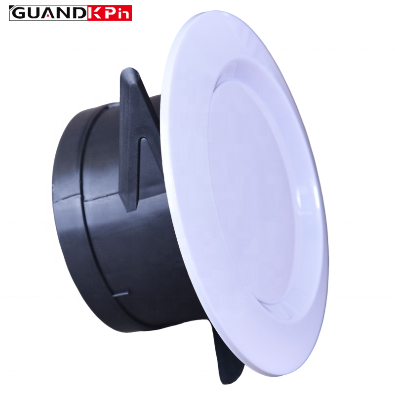High-quality White ABS Plastic Round Disc Indoor Vent, Air Grille, Diffuser Air Supply Outlet For HVAC Ventilation Systems.