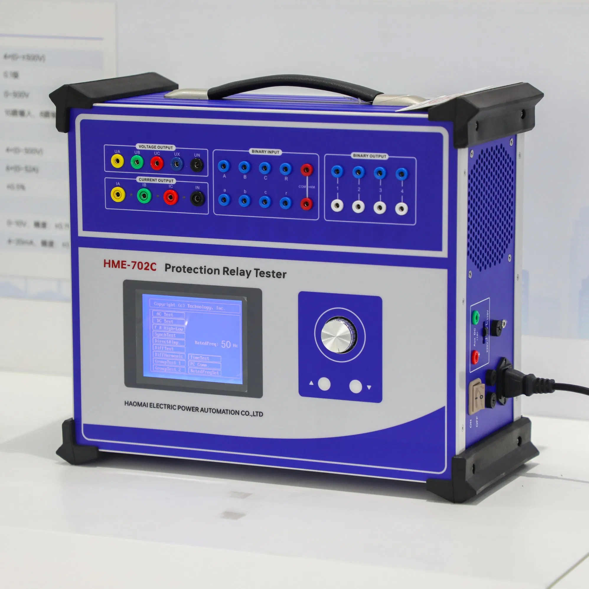 High-Precision 3-Phase 4-Channel Portable Relay Test Device
