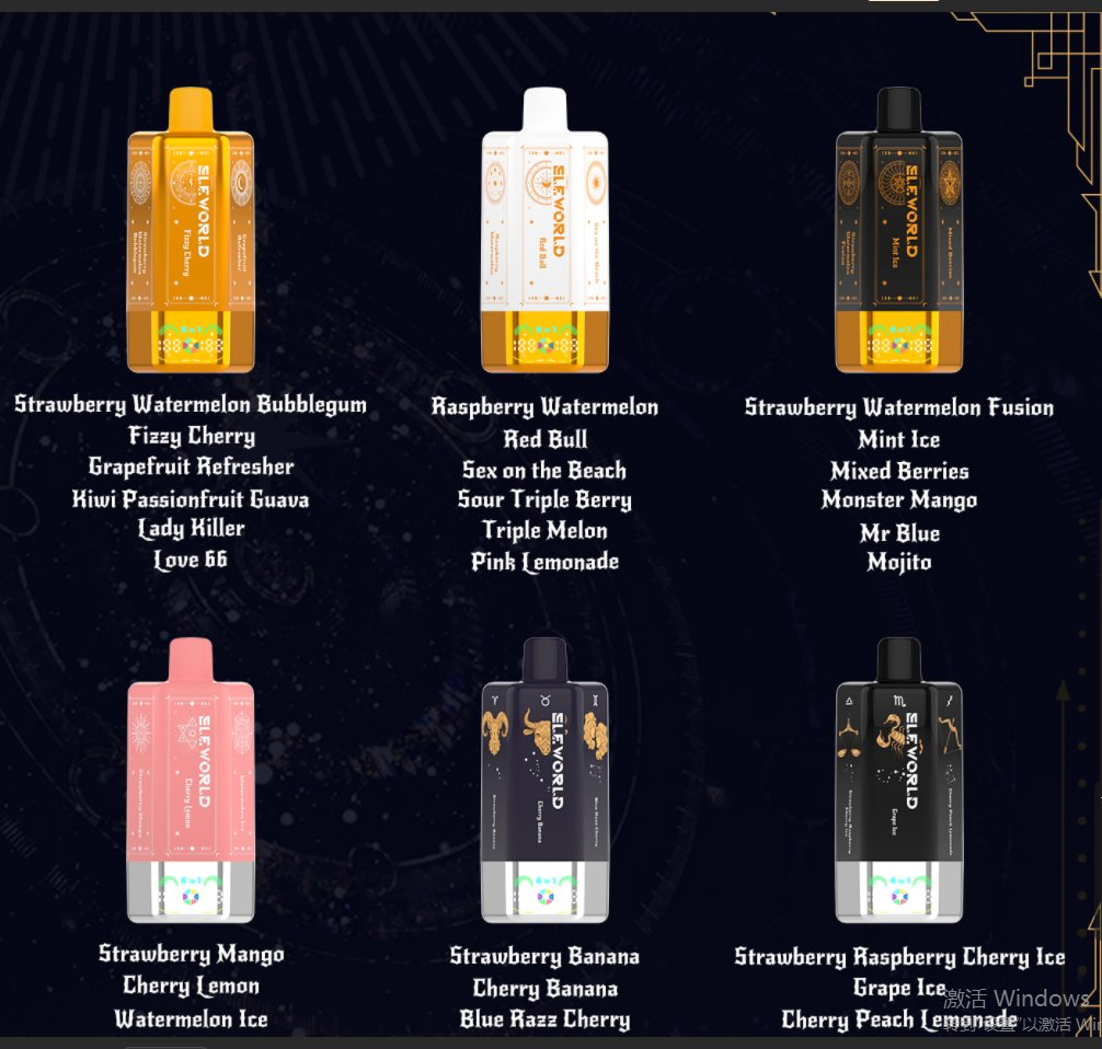 Eleworld 100K 200K Puffs 6 In1 Flavors Device Stagbar180K 80K EU Vaper Adjustable Airflow Wholesale Cheap Factory Price ODM OEM