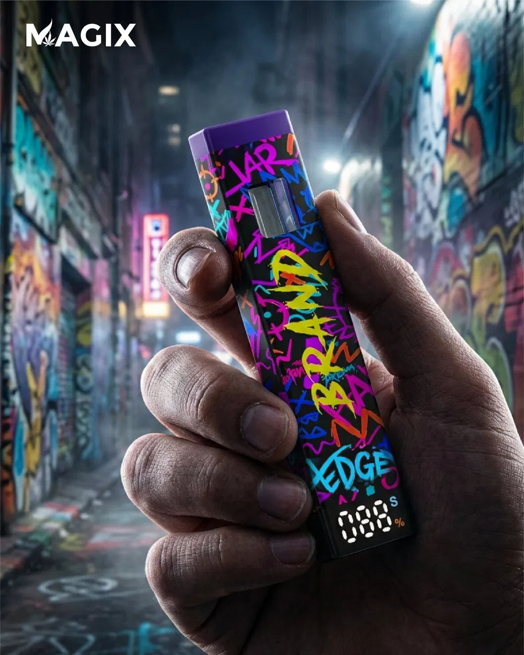 Compact Inhale Activated Vape Device with Oil Window and Type-C Charging Pod System