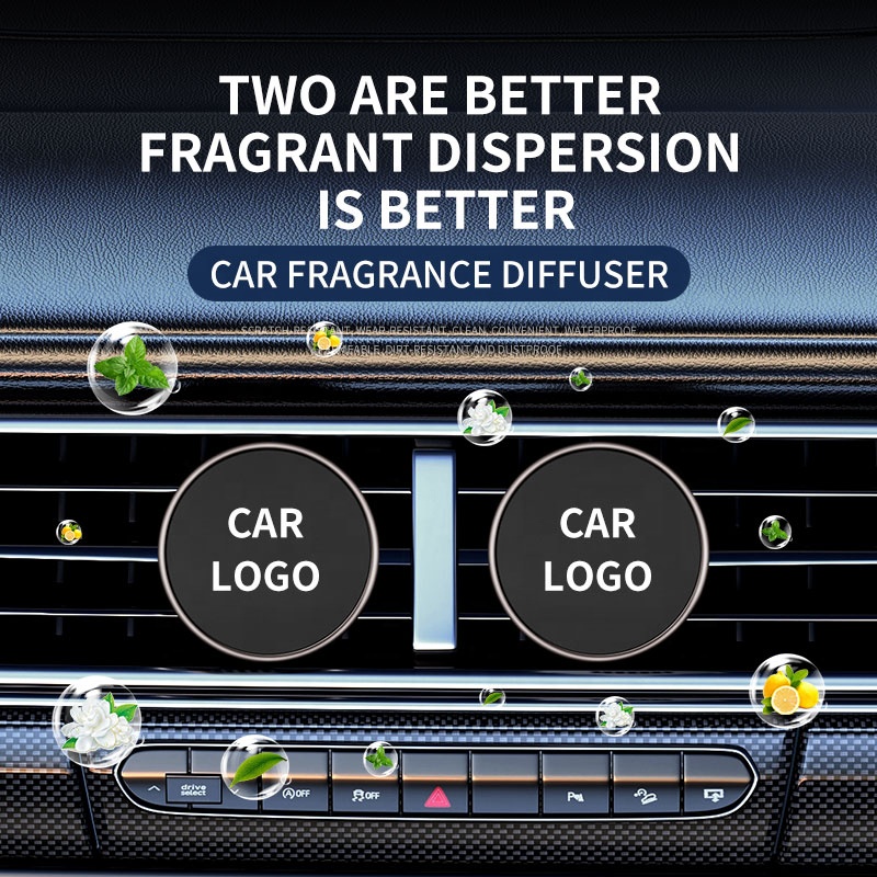 Minimalist Luxury Design Eco-Friendly Non-Alcohol-free Car Vent Perfume Clip Interior Decor With Replaceable Fragrance Refills