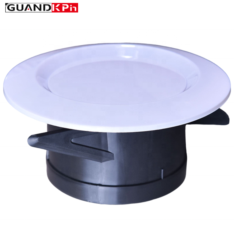 High-quality White ABS Plastic Round Disc Indoor Vent, Air Grille, Diffuser Air Supply Outlet For HVAC Ventilation Systems.