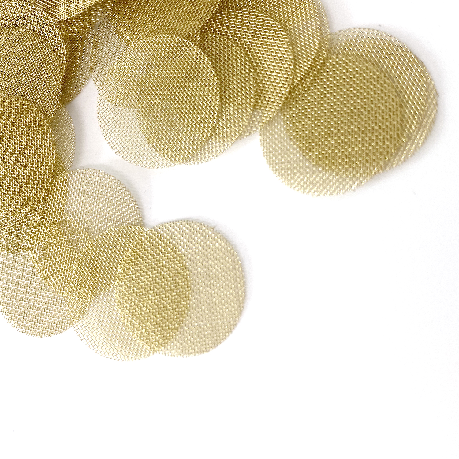 Wholesale 100pack/ Box 60 Mesh Stainless Steel Brass Tobacco Mesh Strainer,Metal Filter Disc,Smoking Pipe Screen
