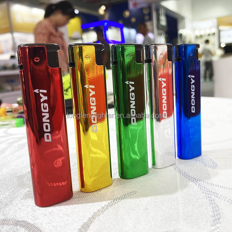 Premium Electronic Solid Transparent Slim Cigarette Plastic Lighter
