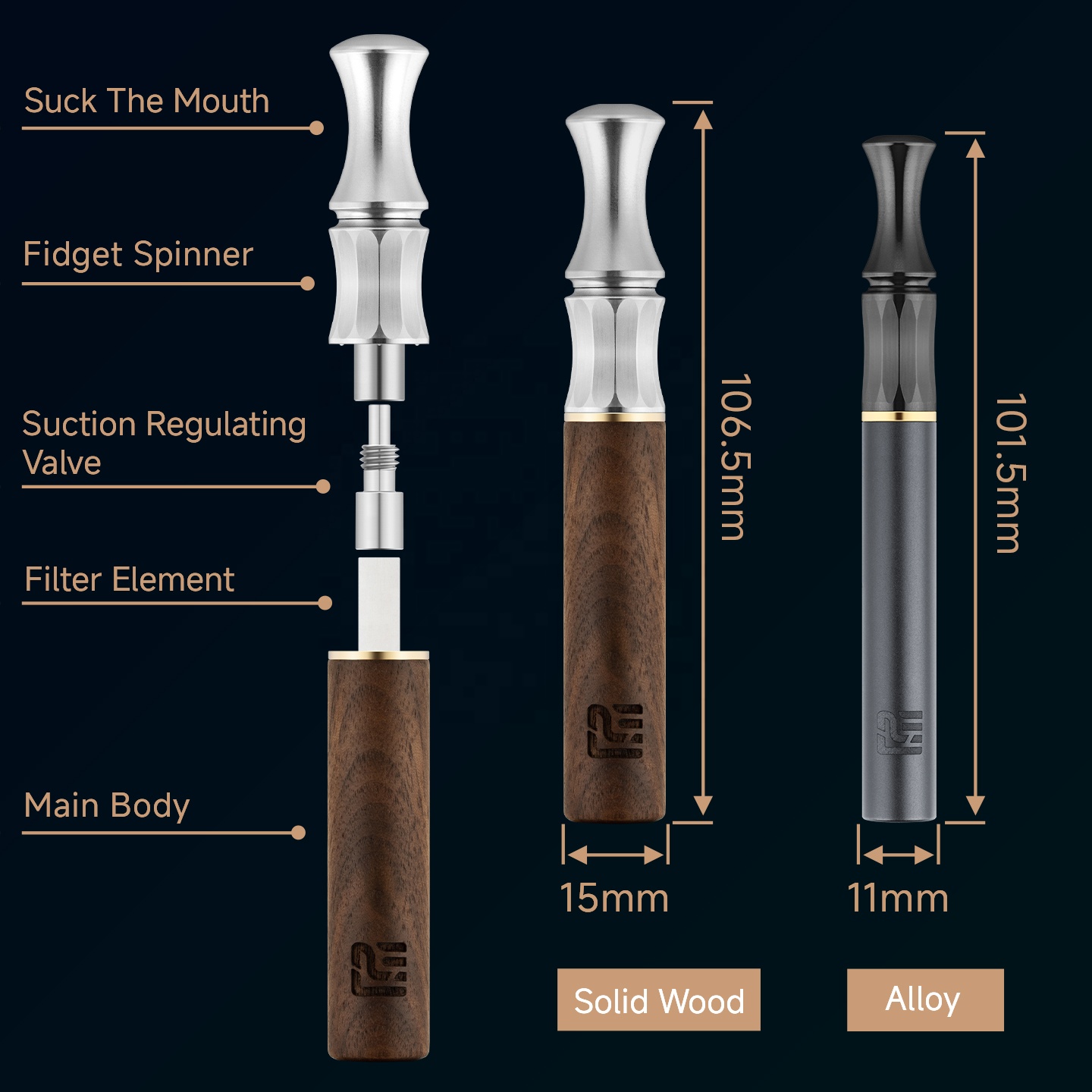 Alloy Smoking Alternative Stick Start a New Life Without Cigarettes Smoke-free and Electricity-free Smoking Replacement Stick