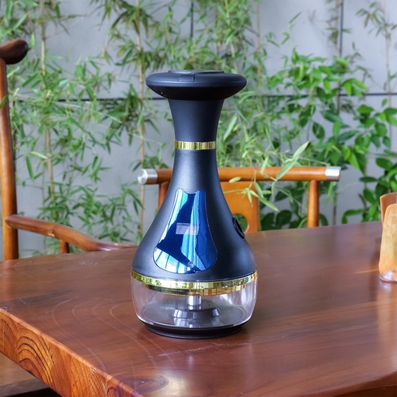 New Electronic Hookah Electronic Vaporizer Single Tube ABS Rechargeable Smart LED Electronic Hookah