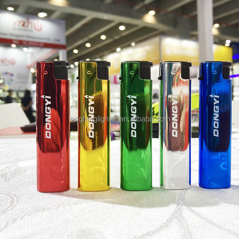 Premium Electronic Solid Transparent Slim Cigarette Plastic Lighter