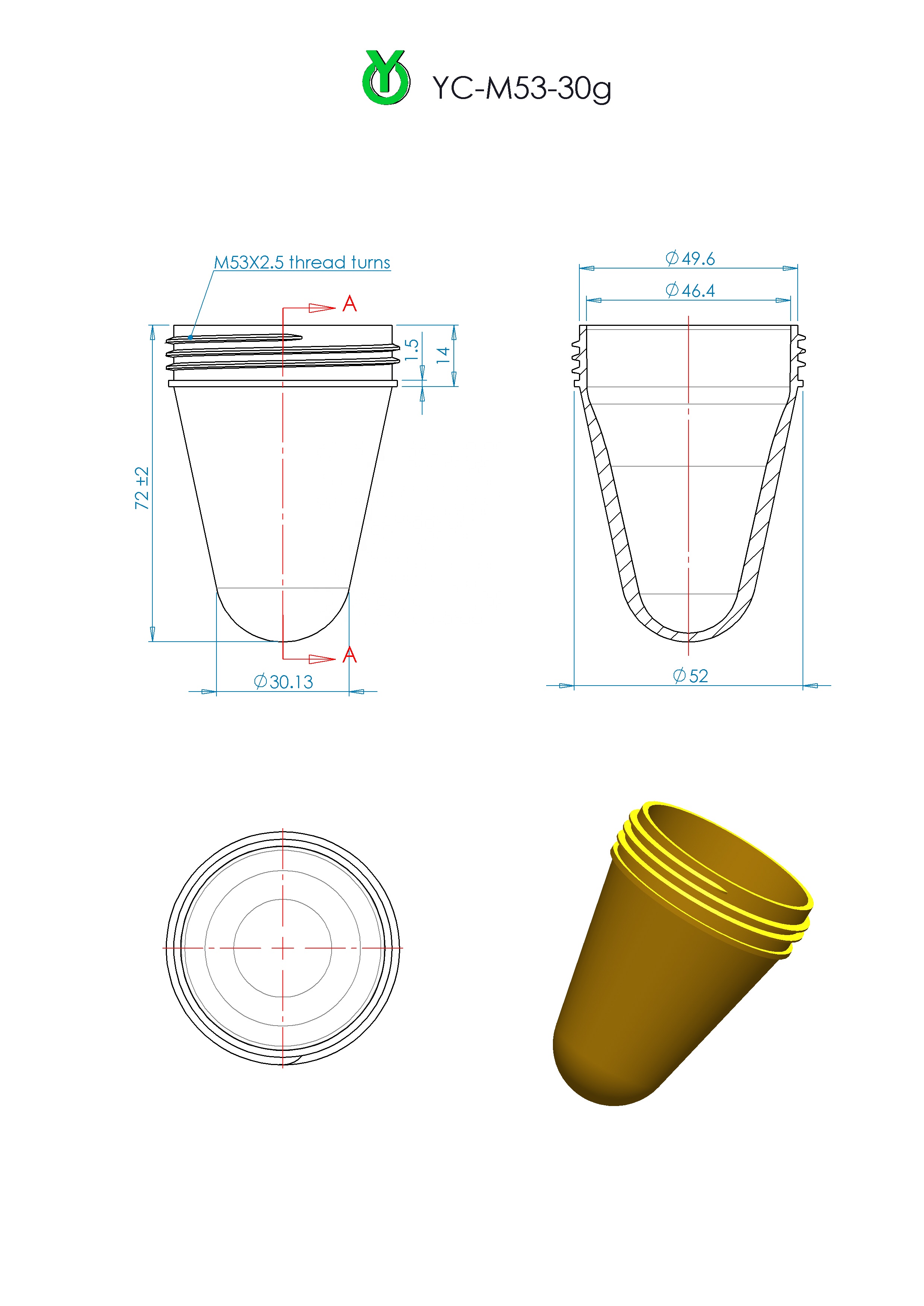 53-83mm 30G Mega Wide Mouth PET Preform Manufacturers In China Pet Jar Preform