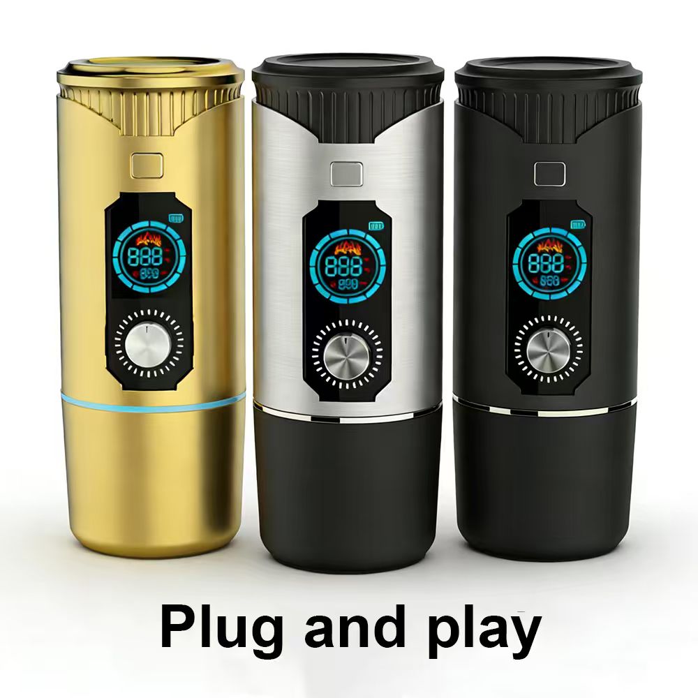 Portable Luxury Electric Hookah Mini Electronic Shisha Cup Mirror LED Lighting Travel-Friendly Gift Box Fast Heating Hookah Head