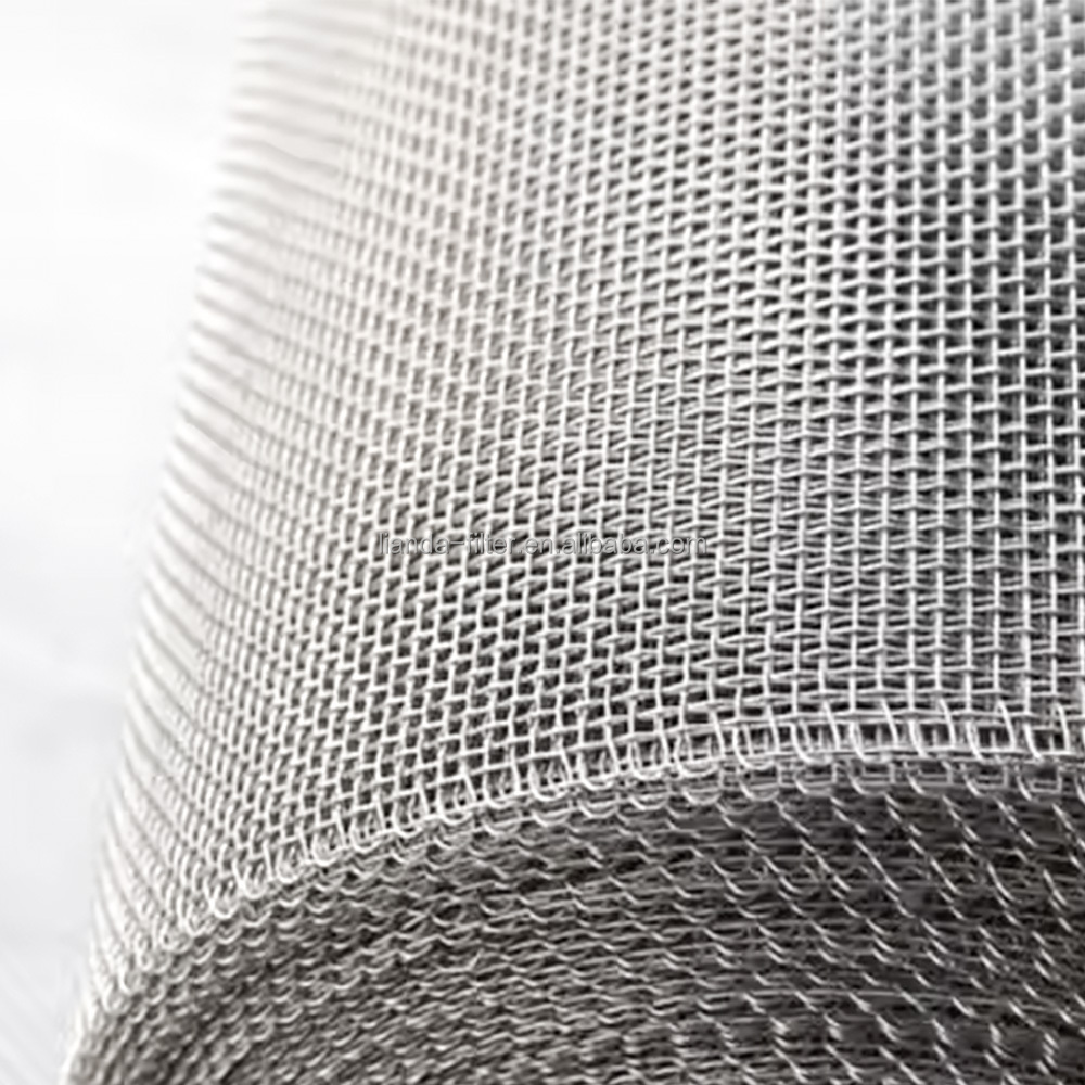 LIANDA High Temperature Resistance Woven Mesh Screen 20/30/60 Mesh Stainless Steel Wire Smoking Filter Welding Processing
