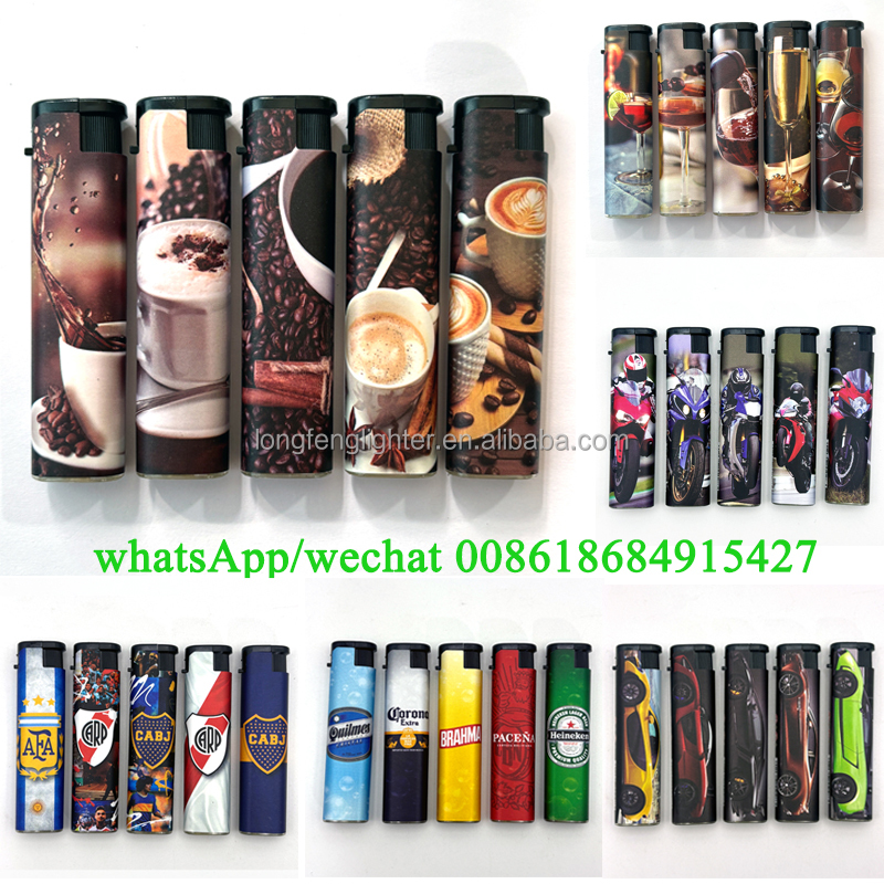 Premium Electronic Solid Transparent Slim Cigarette Plastic Lighter
